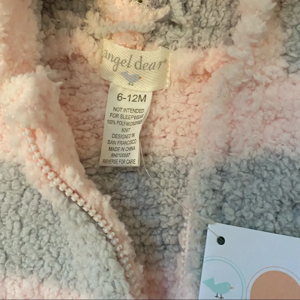 Angel Dear Zip Sweater 6-12m NWT